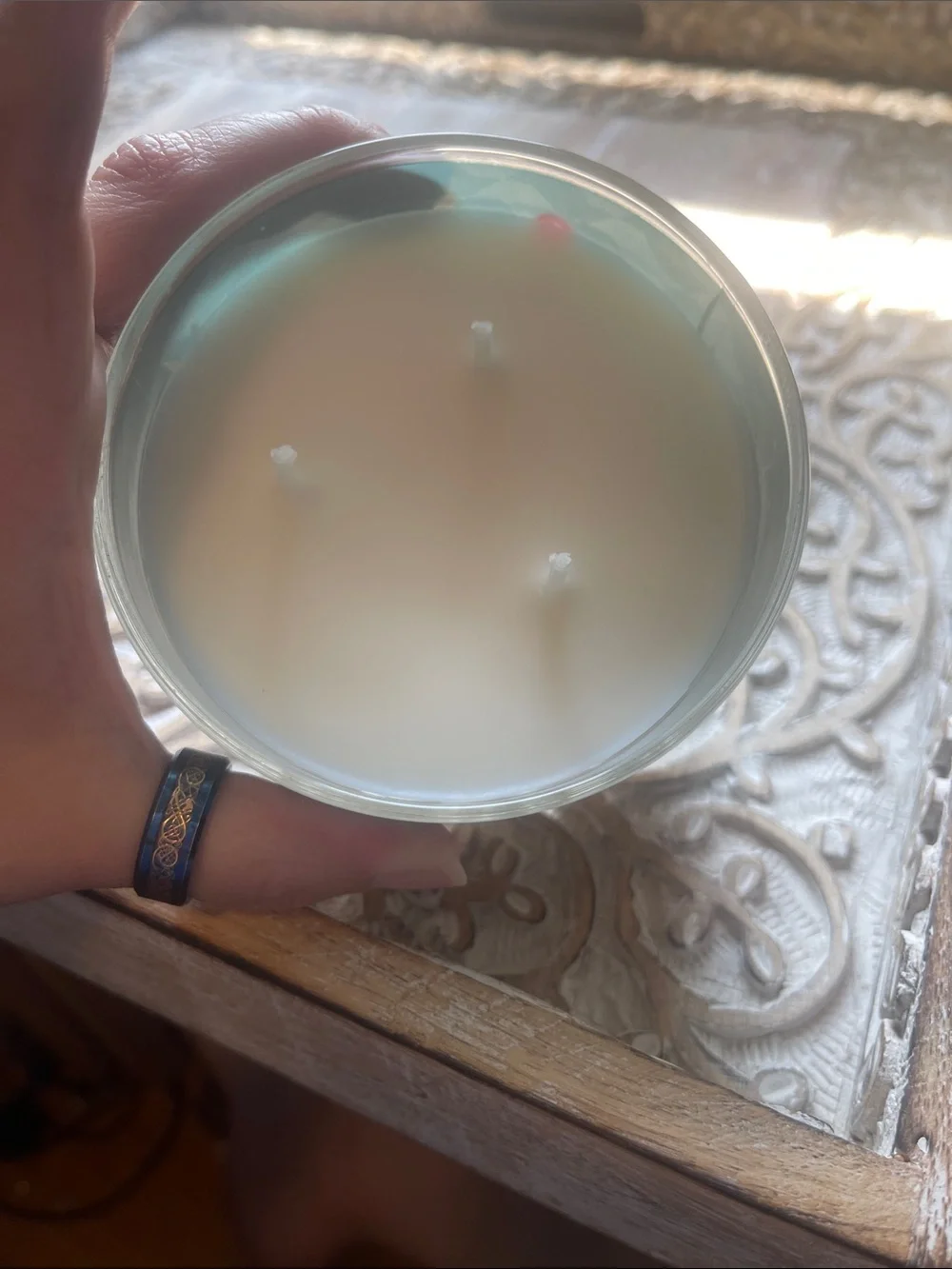Bath & Body Works Warm Ocean Breeze Candle - Aqua, Pink, Gold